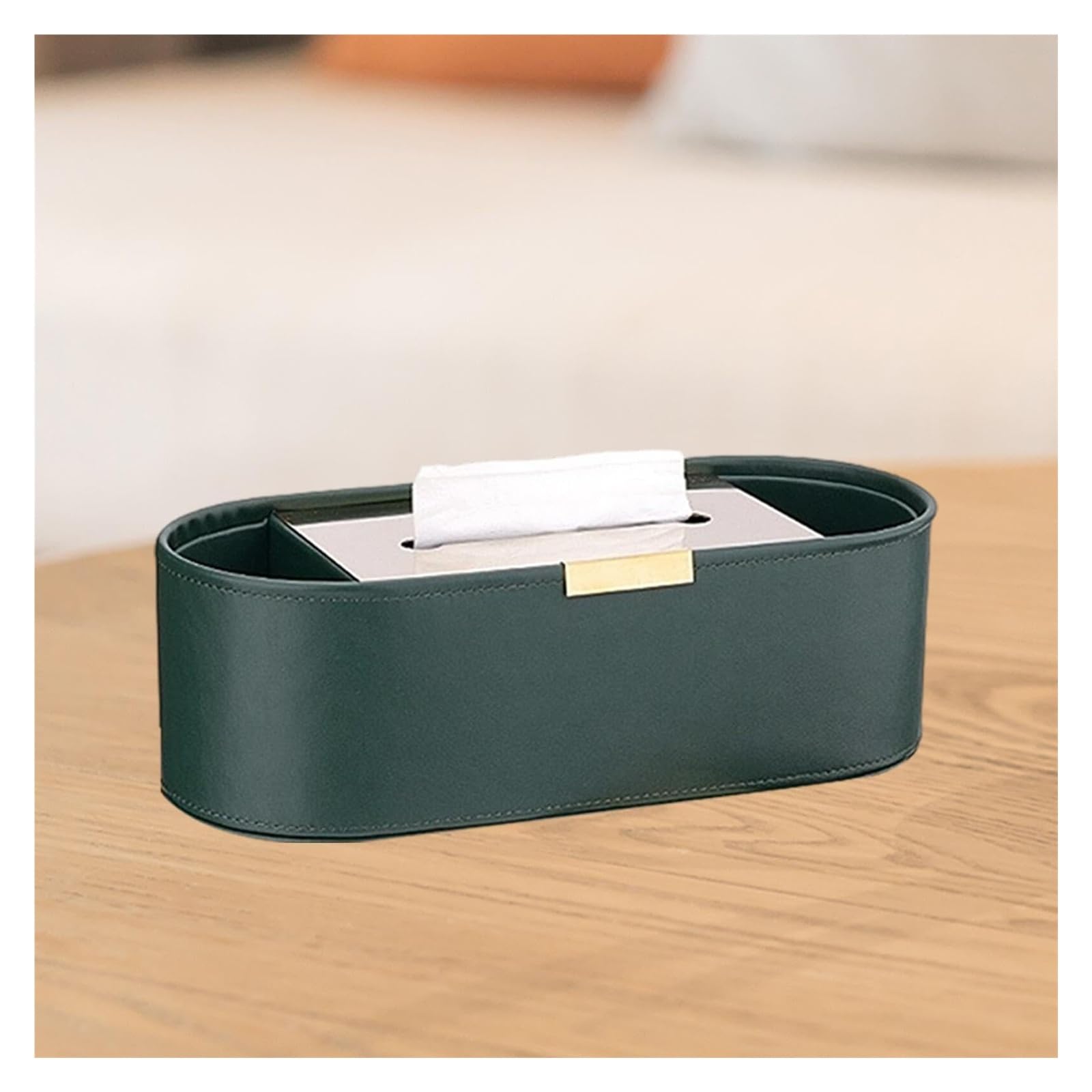 Caja dispensadora de pañuelos Servilleteros modernos decorativos for el hogar con soportes de papel tisú Imprescindibles para el apartamento(Green)