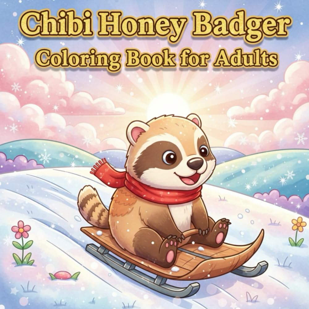 Chibi Honey Badger Coloring Book for Adults: Fearless & Cute: Adorable Chibi Honey Badgers and Detailed Patterns for Stress Relief, Relaxation, and Animal Lovers