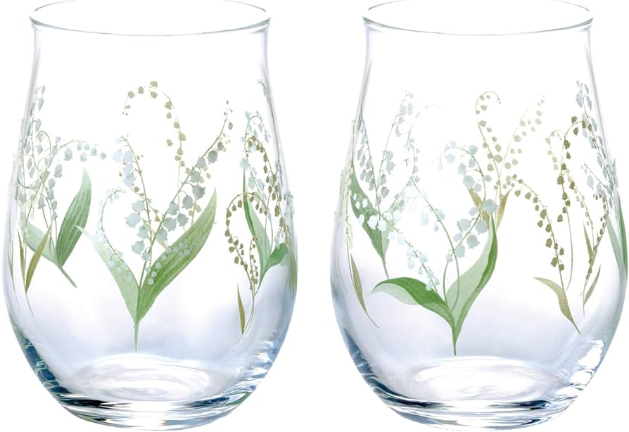 同梱すずらん ガラス細工 昭和っぽい ノスタルジック 鈴蘭 ガラスの花