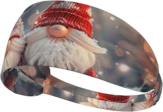 Unisex Workout Headbands Non Slip Sport Sweatbands Yoga Hairbands for Travel Fitness Athletic Moisture Wicking - Xmas Funny Gnomes