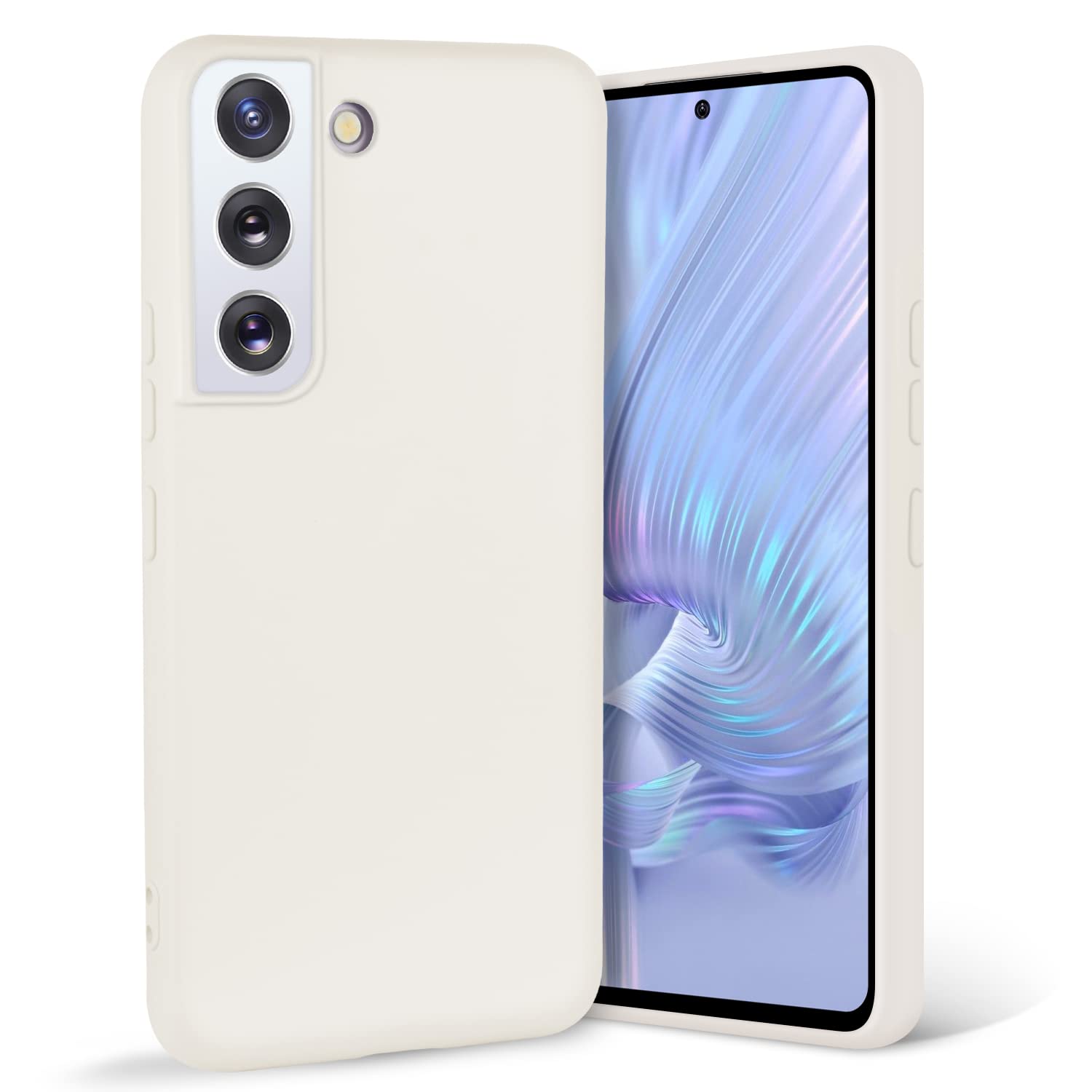 Boaixiaen for Galaxy S22 Case, Liquid Silicone Slim Soft TPU Fit Full Body Protection Shockproof Phone Cover for Galaxy S22 6.1" 2022 (Stone)