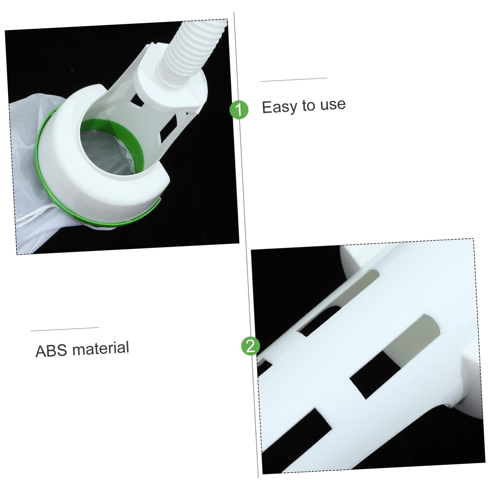 SUPVOX Chaussettes de Skimmer de Piscine en Nylon Blanc avec Tuyau Connecteur Abs pour Collecte et Débris Espaces Extérieurs Grands