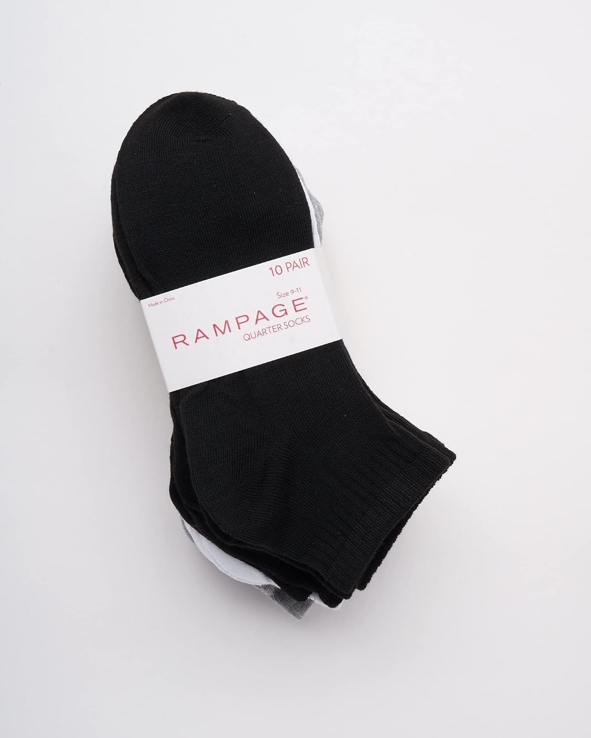 Rampage Women's Socks - 10 Pack Quarter Cut Athletic Ankle Socks