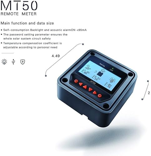 Miniatura 8 de EPEVER Controlador de carga solar MPPT de 40 A, 12 V, 24 V, automático, controlador de carga solar negativa de 40 amperios, entrada máxima MPPT de