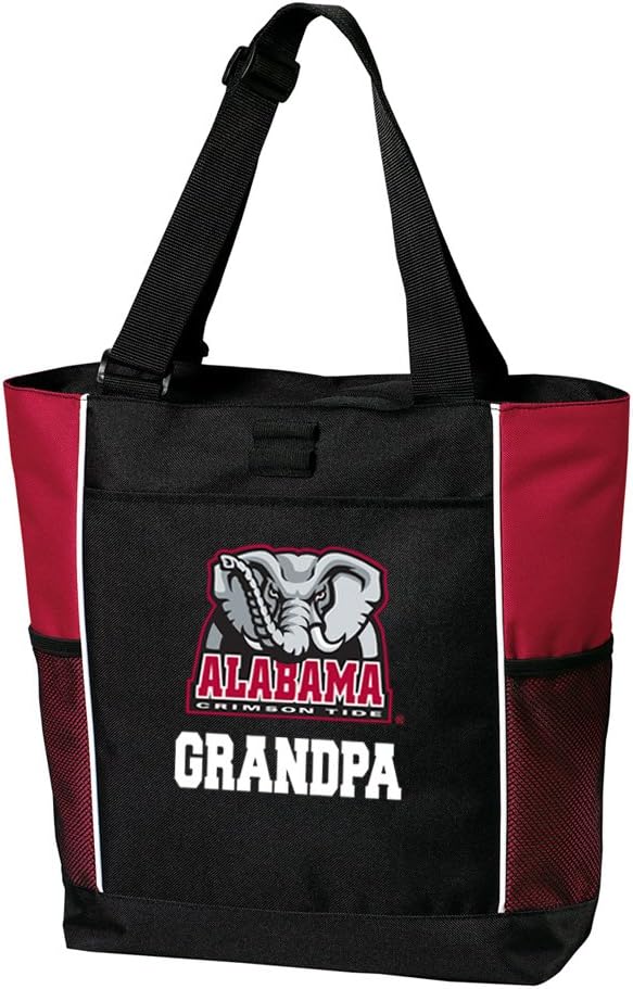 Broad Bay Alabama Grandpa Tote Bags Crimson Tide University of Alabama Grandfather Totes Beach Travel