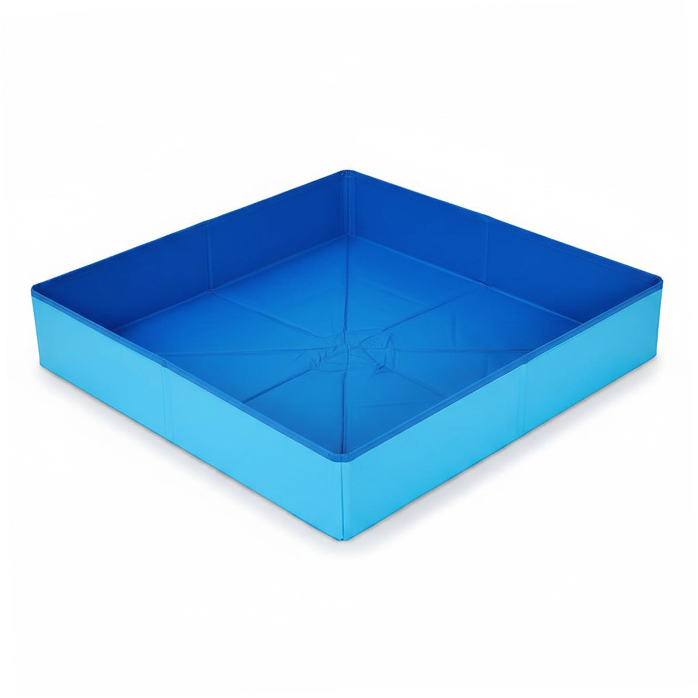 Puppy Pool, Dog Pool Foldable, Plastic For Dogs - 19.7x19.7x3.9 Inch Blue Multi-use Tub For Puppies, Kiddie Play, And Household Tasks