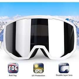 EXP VISION Ski/Snowboard Goggles for Men Women, OTG Snow Goggles Anti Fog UV Protection