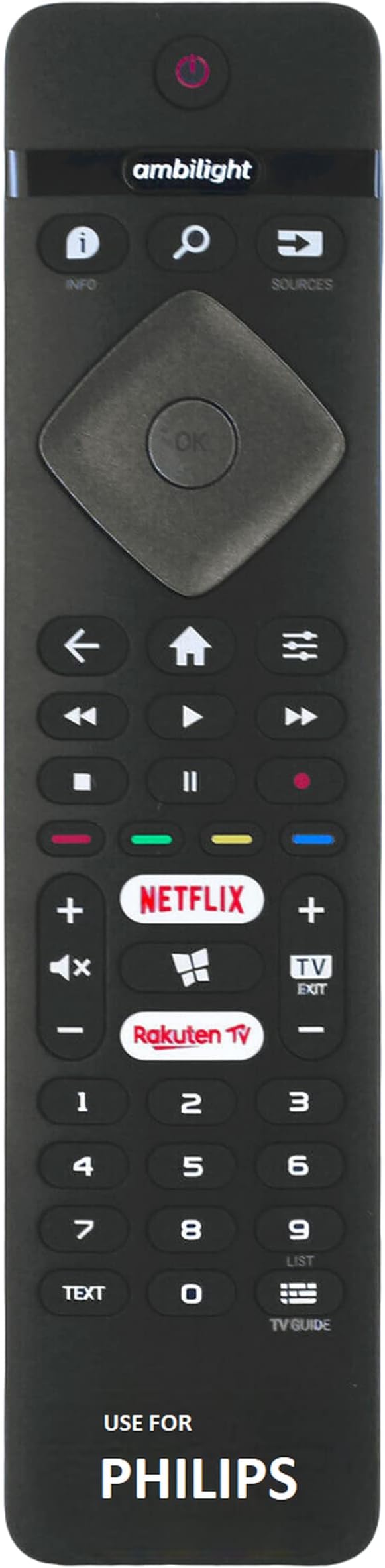 Replacement Remote Suitable for PHILIPS Smart LED TV With NETFLIX and Ambilight Button