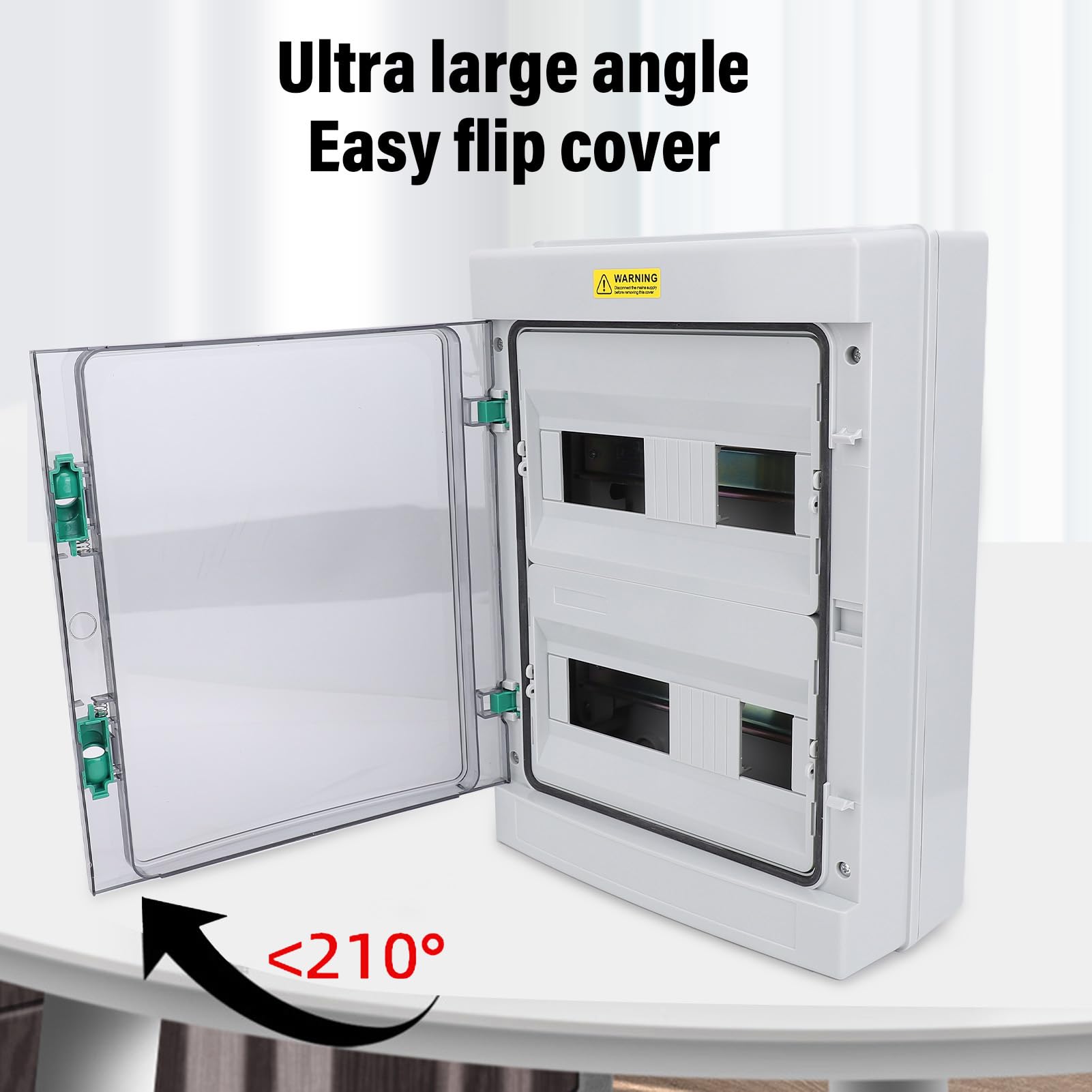 Fafeicy Scatola di Distribuzione Impermeabile, Scatola di Giunzione Elettrica Esterna a 24 Vie IP66 in Plastica ABS Impermeabile con Coperchio Trasparente per Uso Industriale