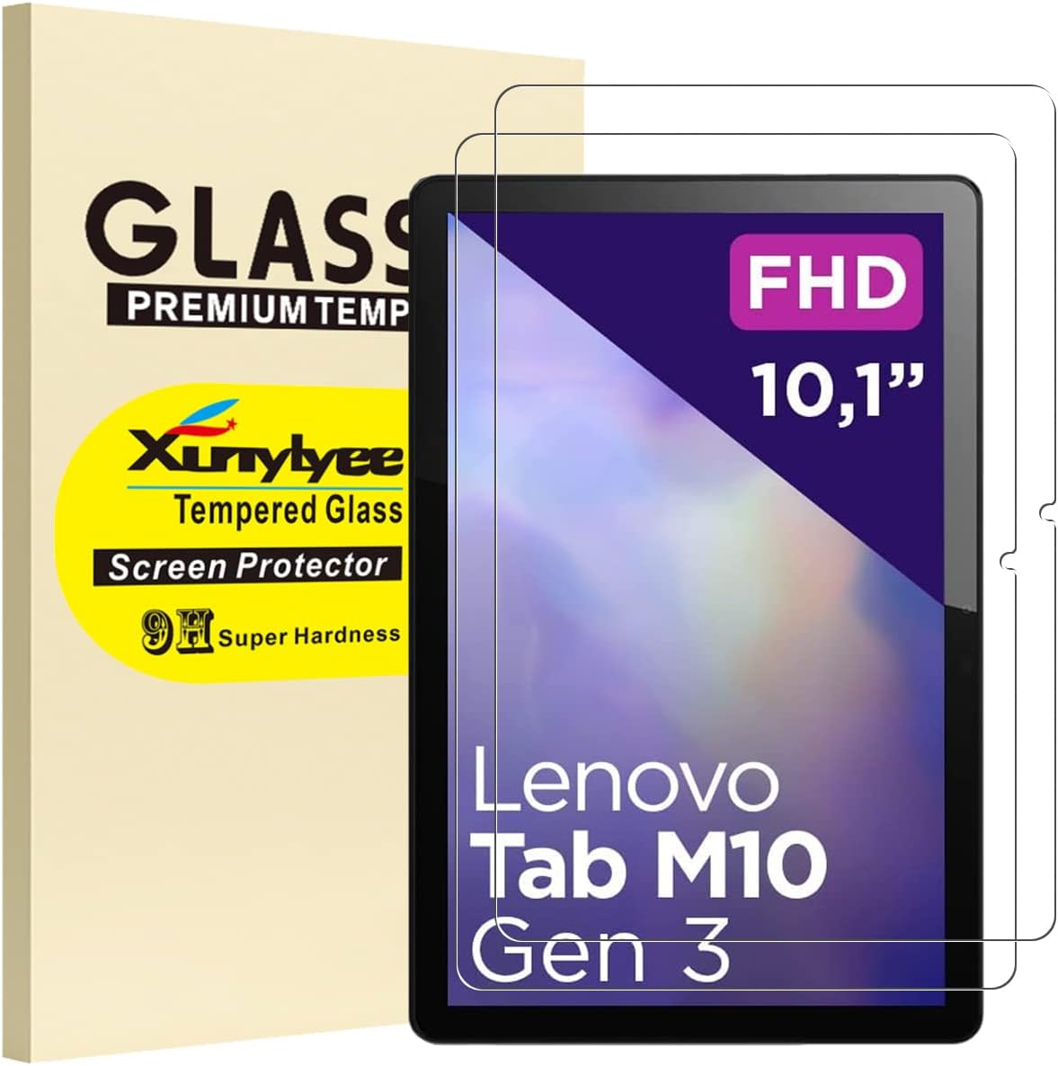 2 Pack, Screen Protector for Lenovo Tab M10 3rd Gen 10.1 Inch Android 16 15 Tablet Tempered Glass Film [235 * 154mm/ 9.25 * 6.06 inch]