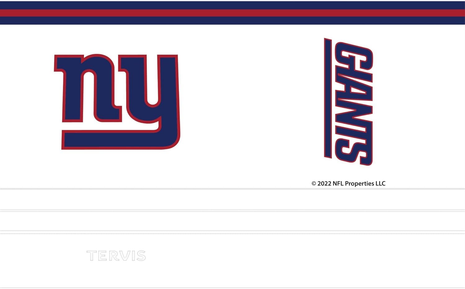 Tervis Traveler NFL New York Giants - Arctic Triple Insulated Tumbler Travel Cup Keeps Drinks Cold & Hot, 20oz, Stainless Steel