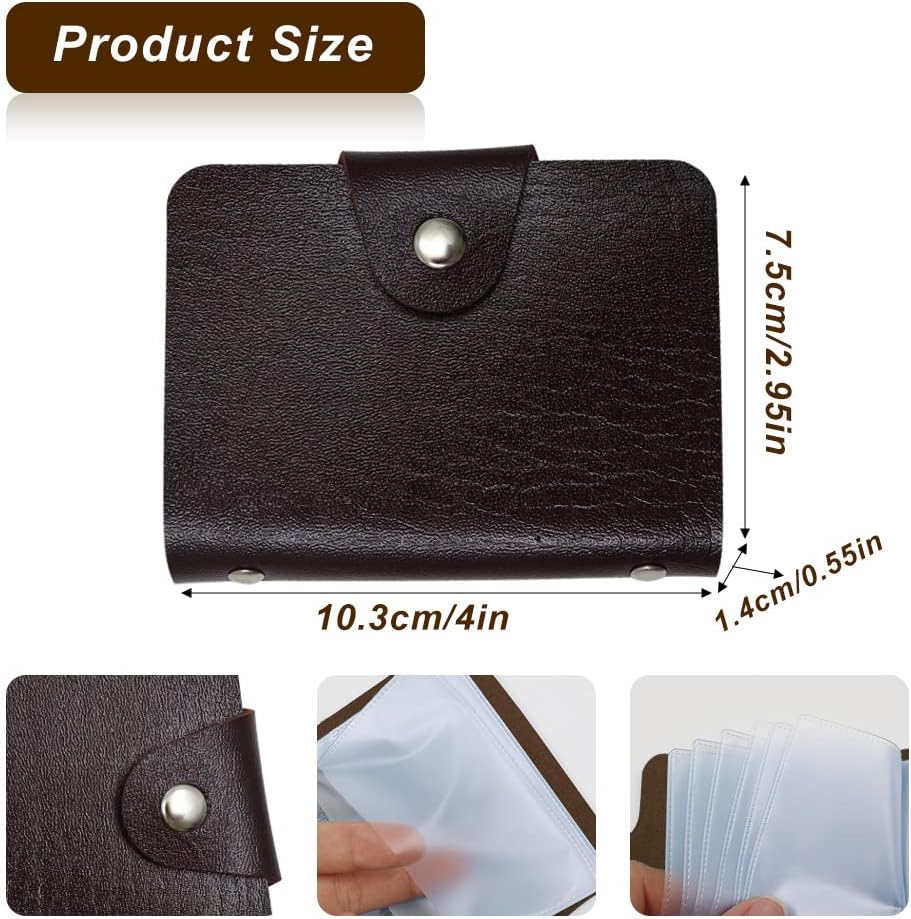 2 Pieces Black Credit Card Holder, Leather Credit Card Protector