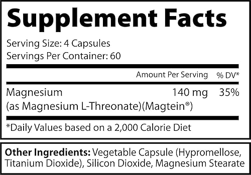 Miniatura 3 de Ekkovision Magtein L-treonato de magnesio, soporte de memoria y función cognitiva, suplemento de magnesio con minerales esenciales para hombres