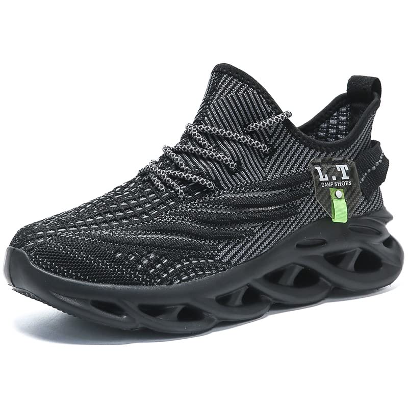 FUJEAK Mens Running Shoes Casual Slip On Tennis Walking Workout Hiking Athletic Gym Sneakers Non Slip Work Jogging