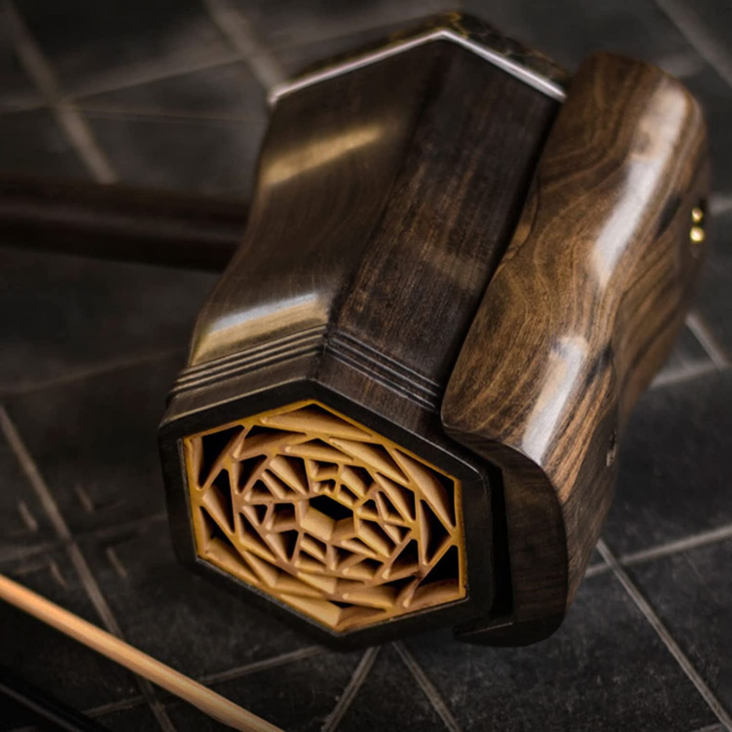Solidwood Erhu, Erhu Musikinstrument, Handgefertigtes Erhu in professioneller Aufführungsqualität mit hochwertiger Aufbewahrungsbox