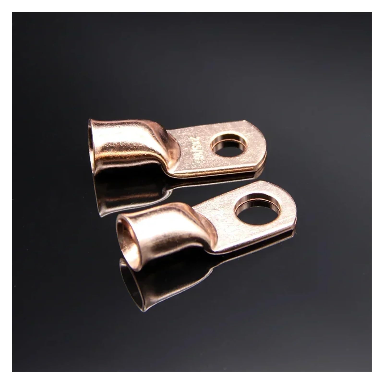 Kit surtido de 50 terminales de anillo for cables de cobre de 1/0 AWG, 2 AWG y 4 AWG, conectores de cable eléctrico de 3/8" y 5/16".