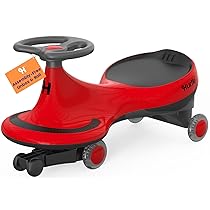 Hurtle Macchina per Bambini Cavalcabile a Movimento Oscillante, senza Pedali né Batterie, Ideale per Primi Passi per Bambini, Giochi per Bambini, Uso Interno ed Esterno, Rosso