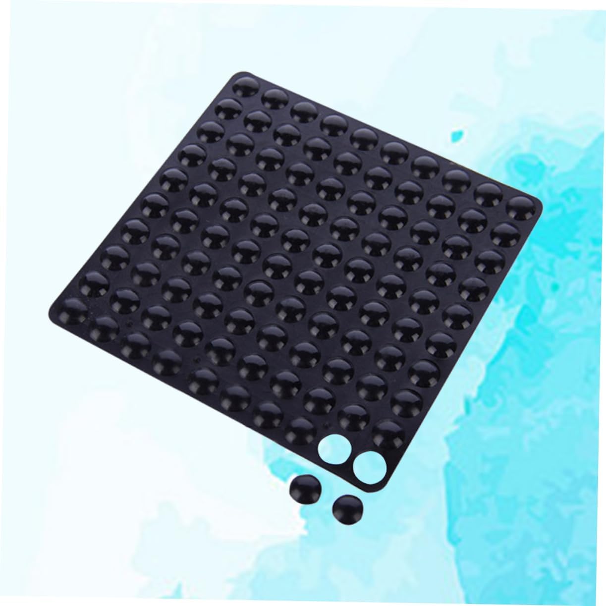 NUOBESTY 100Pcs Noise Dampening Self Adhesive Rubber Bumper Pads for Cabinet Door Handle Protection Collision Stickers Black Cushioning Pads for Home Office