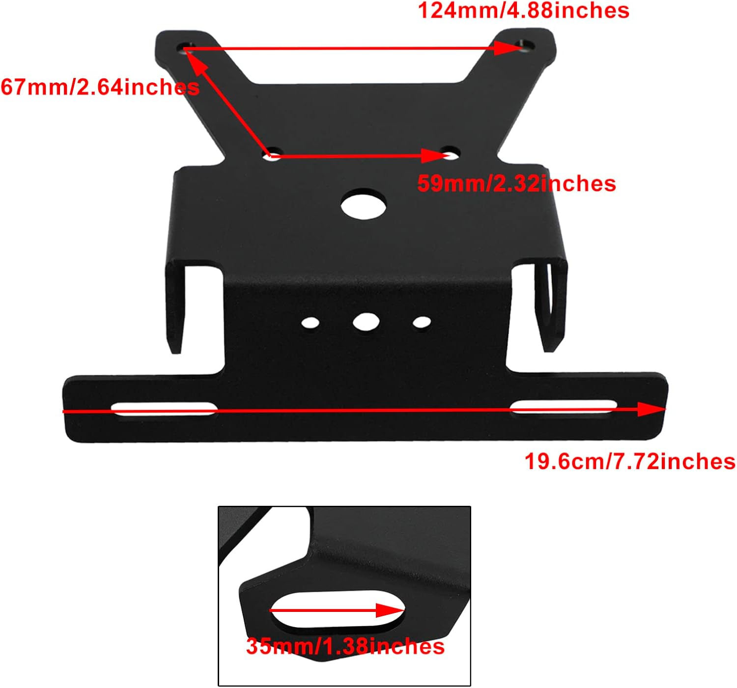 Areyourshop License Plate Holder Bracket fit for Suzuki SV650 ABS 2016-2021, License Plate Bracket