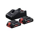 Bosch Professional 18V System Akku Starter-Set: 2x ProCORE18V 4.0Ah Akku + Schnellladegerät GAL 18V-40 2x 4.0 Ah + GAL 18V-40