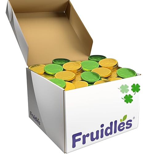 Miniatura 4 de Monedas de chocolate del día de San Patricio, monedas doradas y verdes, monedas de chocolate con leche belga sin nueces (paquete de 500 unidades al