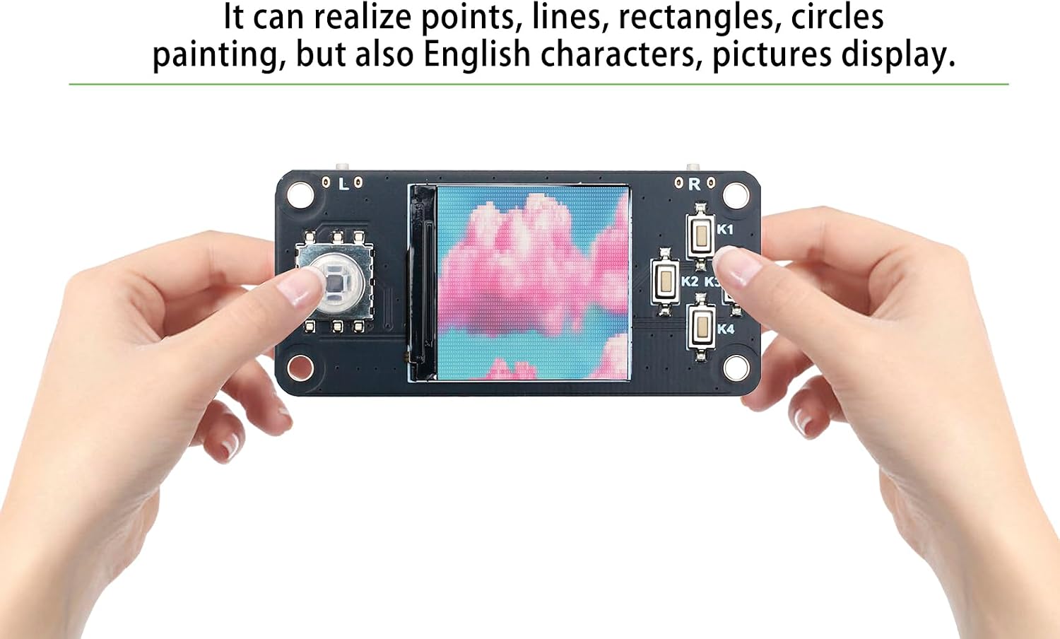 1.3inch LCD Display Module, Embedded ST7789 Driver, 240×240 Resolution IPS Screen 65K RGB Color SPI Interface,for Raspberry Pi Zero/Zero W/Zero WH/2B/3B/3B+/4B, a Joystick and Six Buttons
