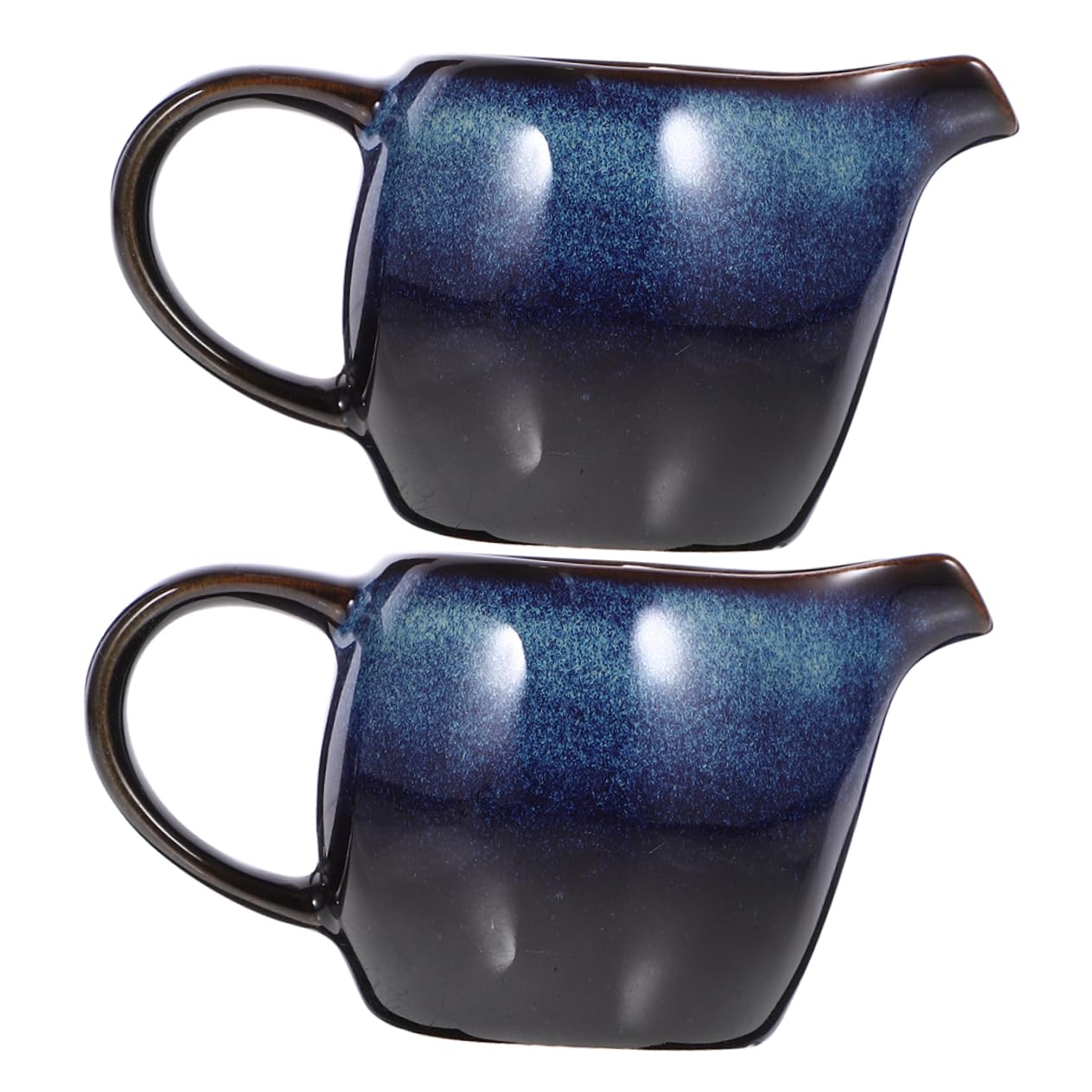 Garneck Stylish European Design Ceramic Milk Cup Pitcher Milk Jar Sauce Pitcher Gravy Ceramic Handle Frothing Sauce Cup Spout Soy