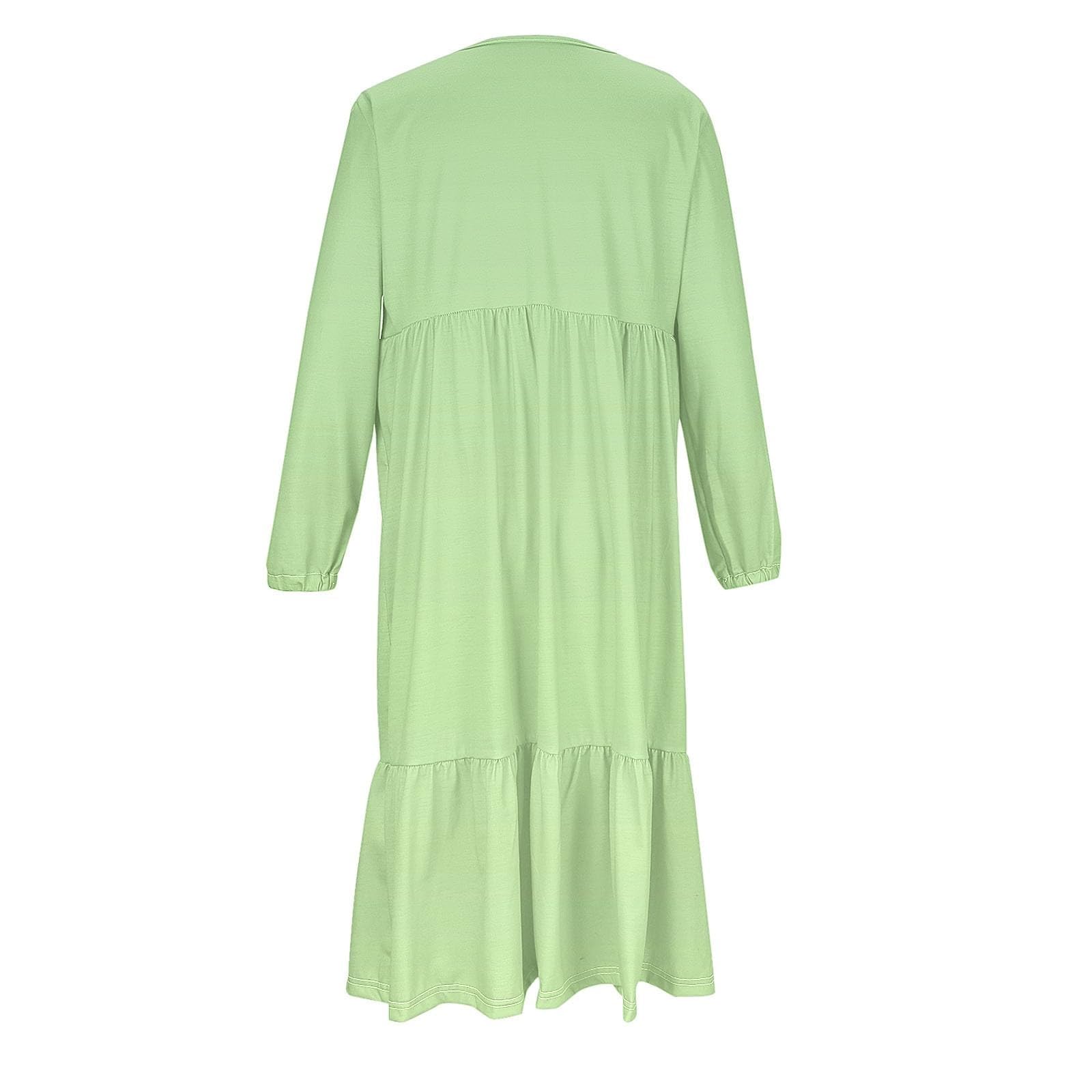 Vestito da ragazza a maniche lunghe casual da spiaggia per vacanze maxi abito per bambini primavera estate girocollo Boho Flowy A Line abiti con tasche