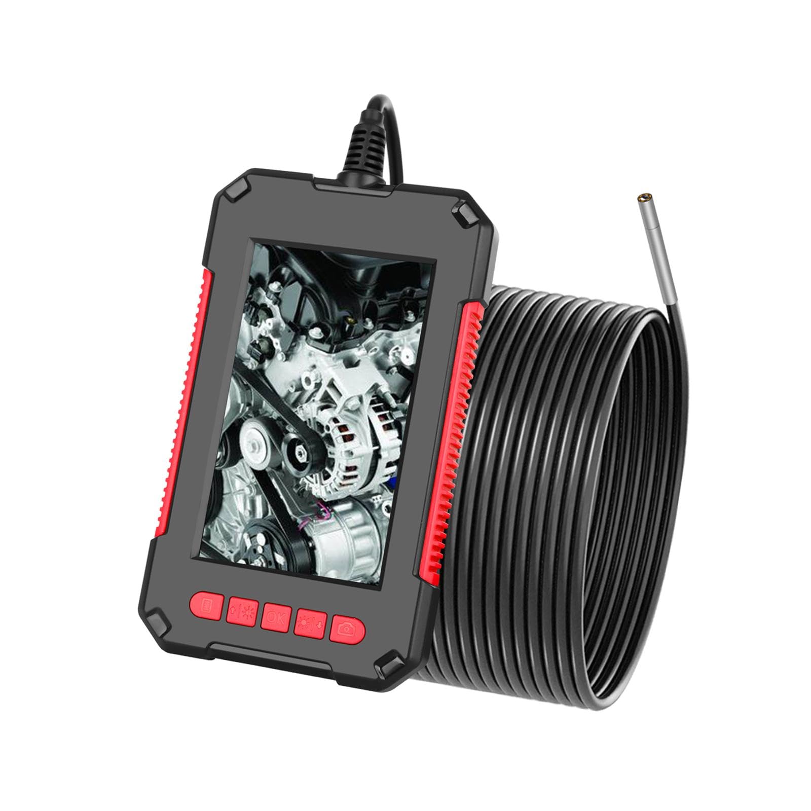Generic Telecamera endoscopica industriale premium da 3,9 mm per ispezione fognaria Multiuso IP67 Telecamera impermeabile per Boroscopi 1280x720P, Cavo rigido da 3.9 mm 2 m