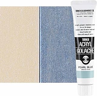 Turner Colour Works Acryl Gouache Artist Acrylic Paint - Single 40 ml Tube - Pearl Blue