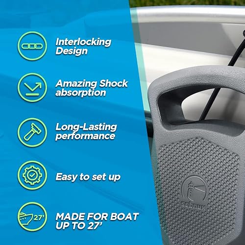 Miniatura 5 de Sebnux Guardabarros de lancha para embarcaciones para acoplamiento, guardabarros portátiles de barco de EVA, pontón, guardabarros de lanchas,
