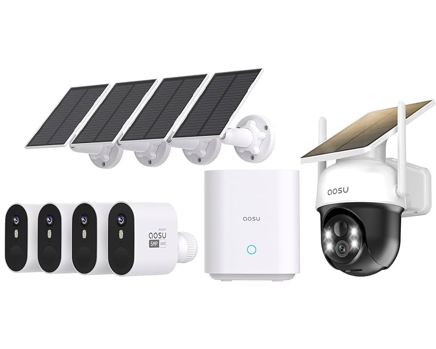Amazon.com : AOSU 5MP SolarCam Max System 4-Cam-Kit + 2K