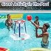 EagleStone Pool Basketball Hoop, Floating Inflatbale Pool Basketball Games Toys with 2 Pool Balls and Pump,Swimming Pool Outdoor Play Toddler Basketball Hoop Indoor for Kids Adults Age 8-12,