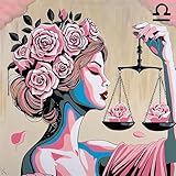 Artwork By Arionna Libra Zodiac Wall Art Print, Astrology, Home Decor, Aesthetic Room Decor, Horoscope Gifts For Women, 12x12 Inches, Unframed