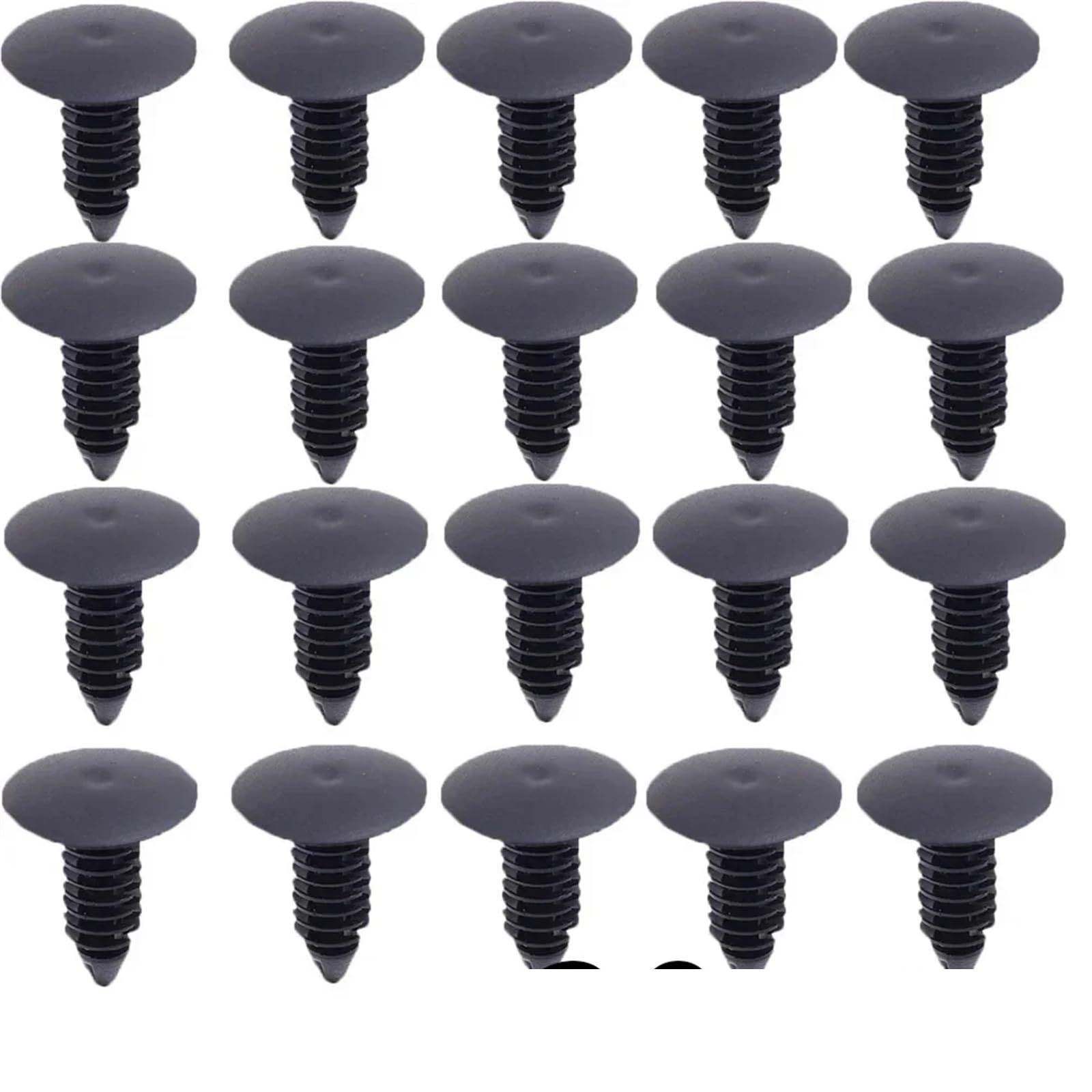 YTQMoreBNZ Car Interior Roof Fixing Buckle Automotive Barbed Wire Clip Fasteners Cloth Fixing Screw Care Plastic Rivet Fastener Accessories(Black 20pcs)