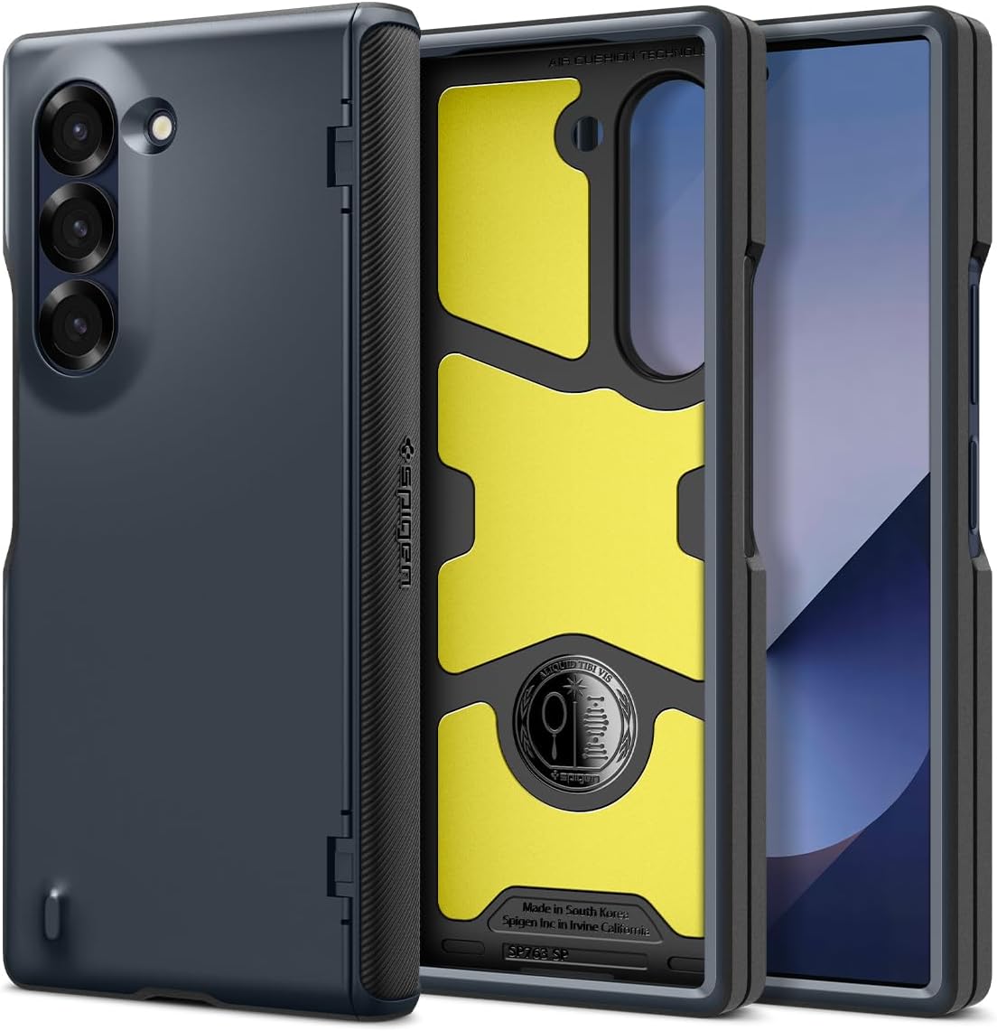 Spigen Slim Armor Pro for Samsung Galaxy Z Fold 6 Case, Galaxy Z Fold6 Back Cover (2024) - TPU+Poly Carbonate｜Metal Slate