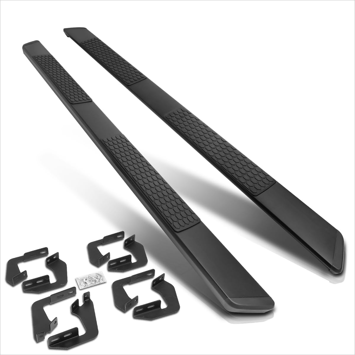 PM PERFORMOTOR 5 Inches Wide Powder Coated Side Step Nerf Bar Running Boards Compatible with 07-22 Tundra Crew Max Cab, PM-RNB-8247-SSBK