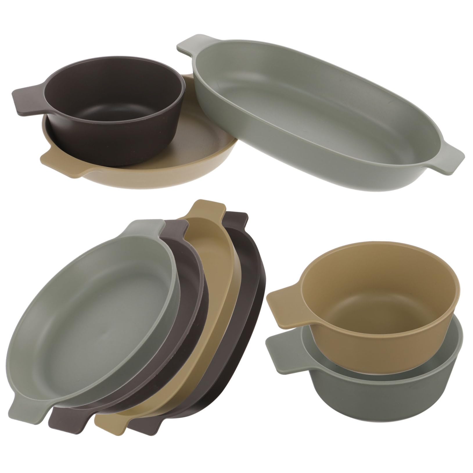 Happyyami 2juegos Platos De Plástico Reutilizables para Picnic De Vajilla Ligera para Camping y Actividades Al Aire Incluye Platos Pequeños para Fiestas