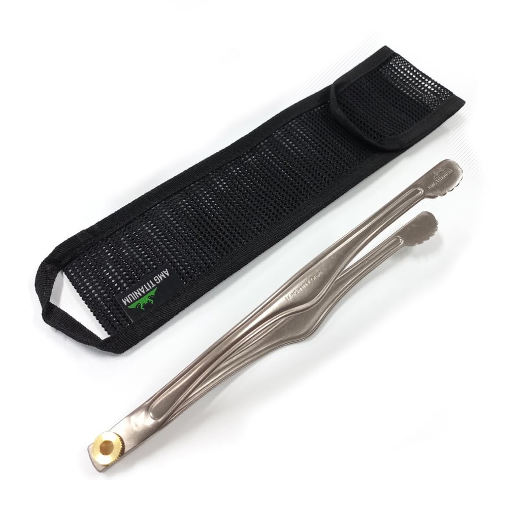 AMG TitaniumTongs Clip 25cm/ 9.8 Inch Lightweight Outdoor Camping Cookware Backpacking Hiking