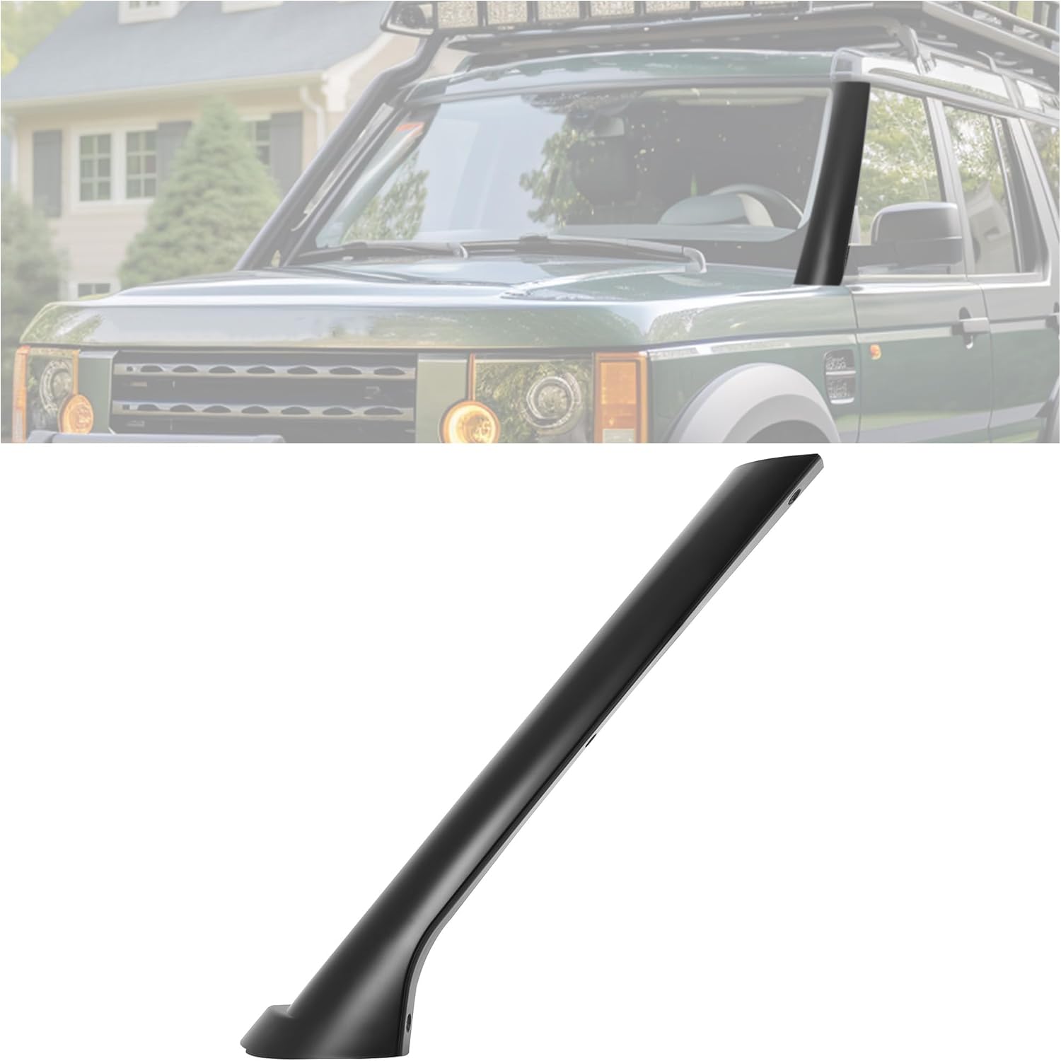 KUAFU Windscreen Pillar Trim Compatible with 1999-2004 Land Rover Discovery 2 Replacement for DCB500070PMA Painted Black Driver Side