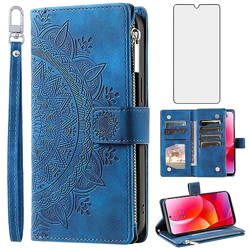 Funda Motorola Moto G Play 2023 tipo billetera mandala para viajar ligero y seguro
