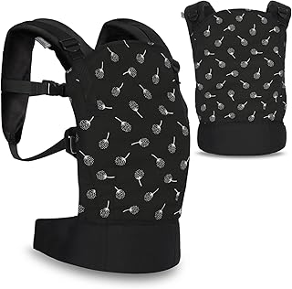Lorelli Babytrage Wally ab 3 Monate, Kindertrage, Ergonomisches Design, Atmungsaktives Material, Verstellbare Gurte, Einfach anzuziehen, Baby Backpack, schwarz