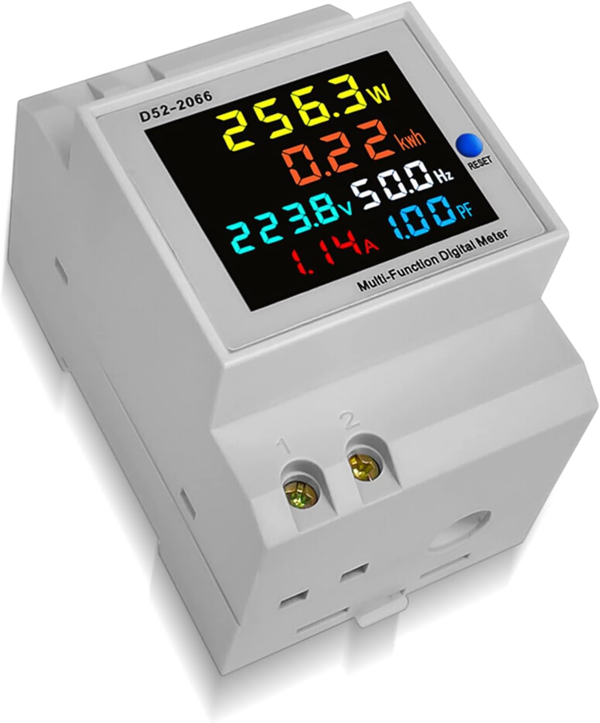 Stromzähler Hutschiene 6 in 1 LCD Digitaler Energiezähler Nizirioo