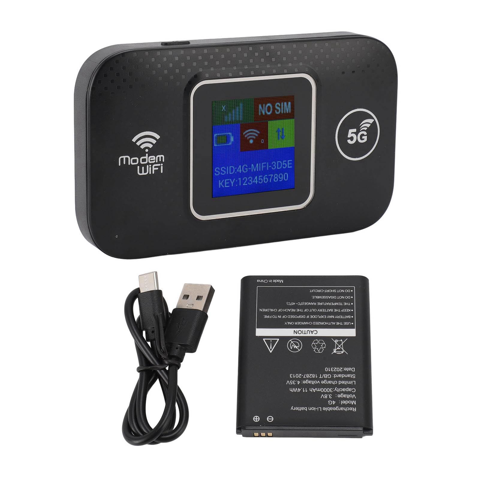 Sxhlseller Router WiFi Portatile 4G LTE per Viaggi, Hotspot Mobile Tascabile 4G Ad Alta velocità da 150 Mbps, Fino a 10 Dispositivi WiFi, Alimentazione USB, 4G B1/3/7/8/20/38/40/41
