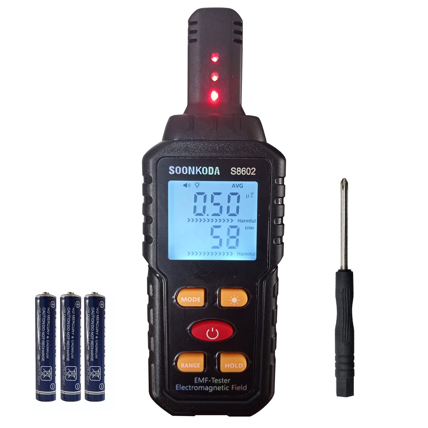 3 in 1 EMF Meter,EMF Reader,Electromagnetic Field Radiation Detector ...