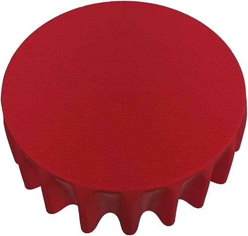 Miniatura 3 de Mantel redondo de Navidad, a prueba de derrames, sin arrugas, lavable, tela texturizada, mantel de lino sintético para Navidad, vacaciones,