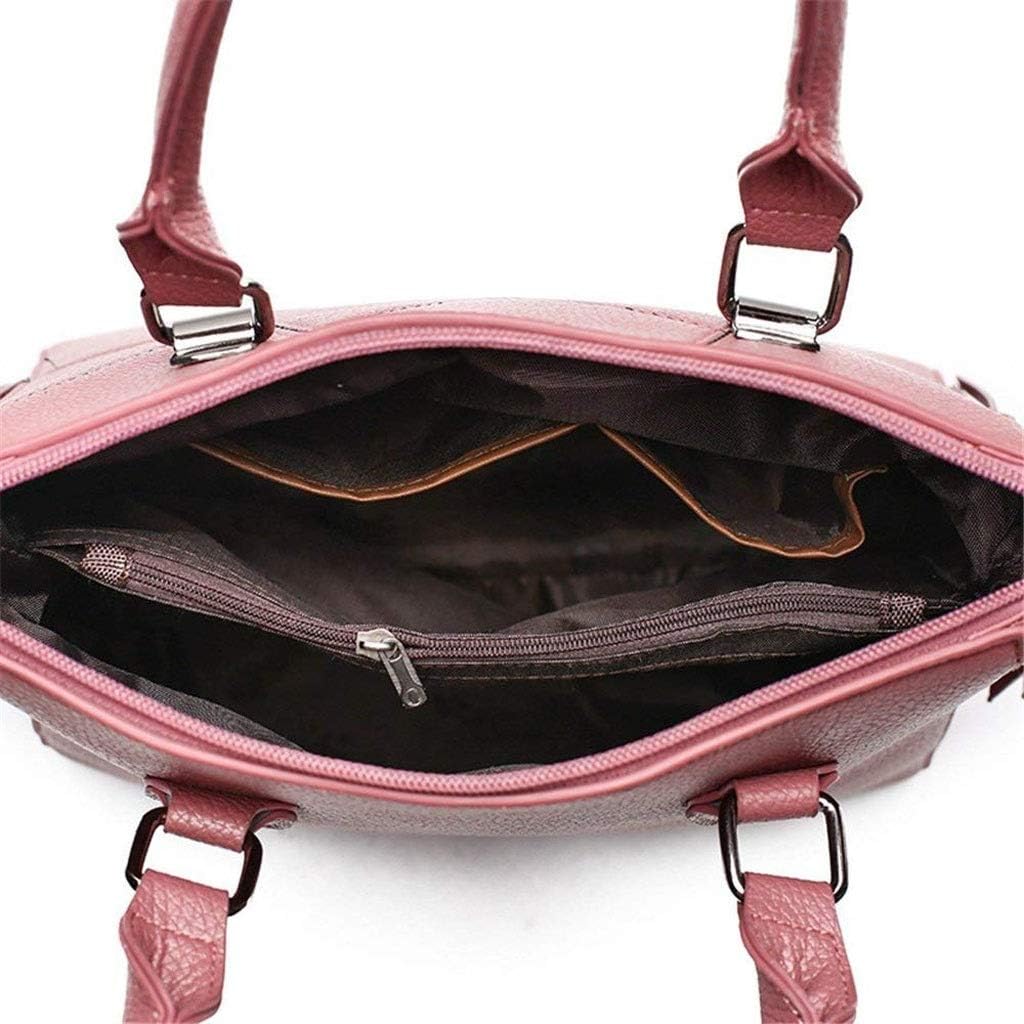 Handbag， bag,Handbag Lychee Stitching Large Capacity PU Women's Bag Shoulder Bag Fashion Commuter Messenger Bag Multi-Pocket Capacity