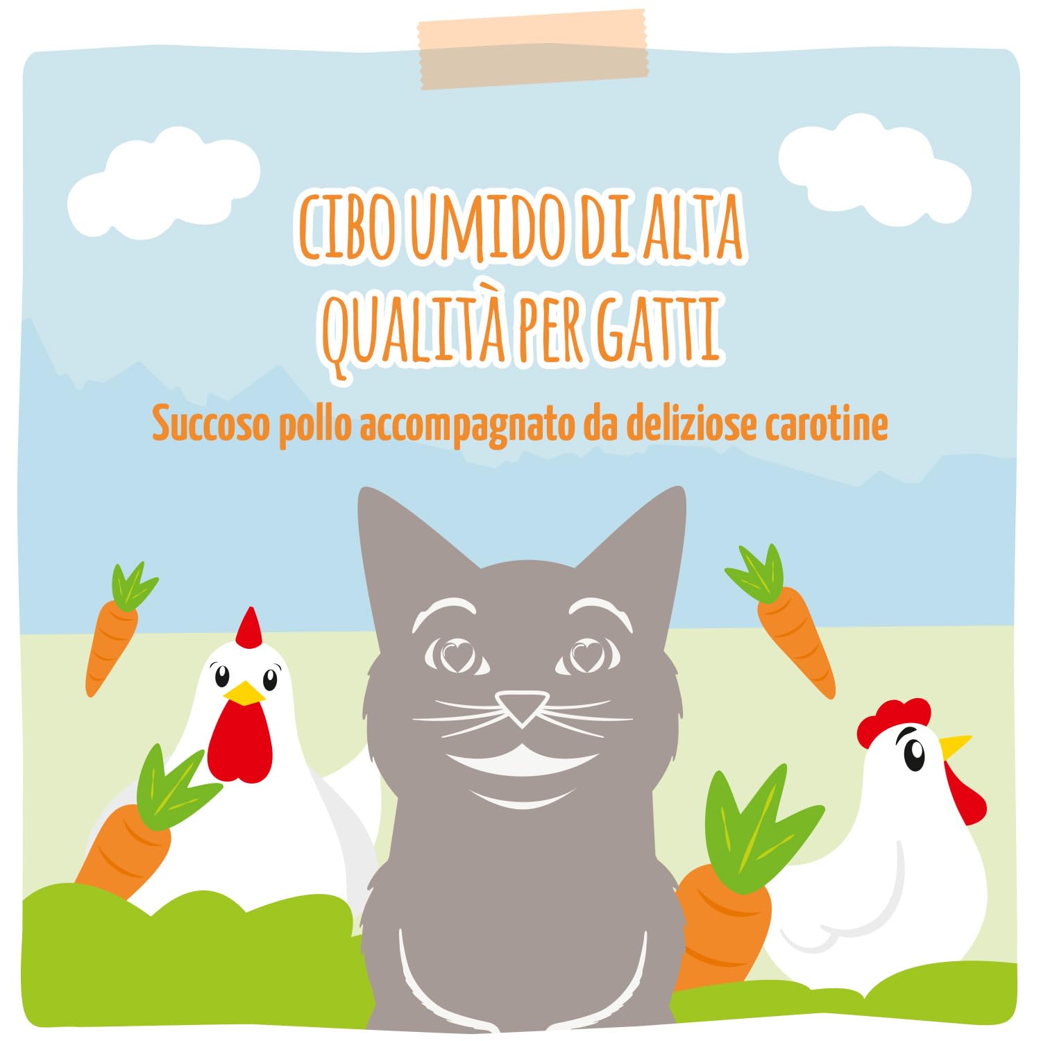 MjAMjAM - nourriture humide premium pour chats - poulet juteux avec de délicieuses carottes, pack de 6 (6 x 200 g), sans céréales avec un supplément de viande