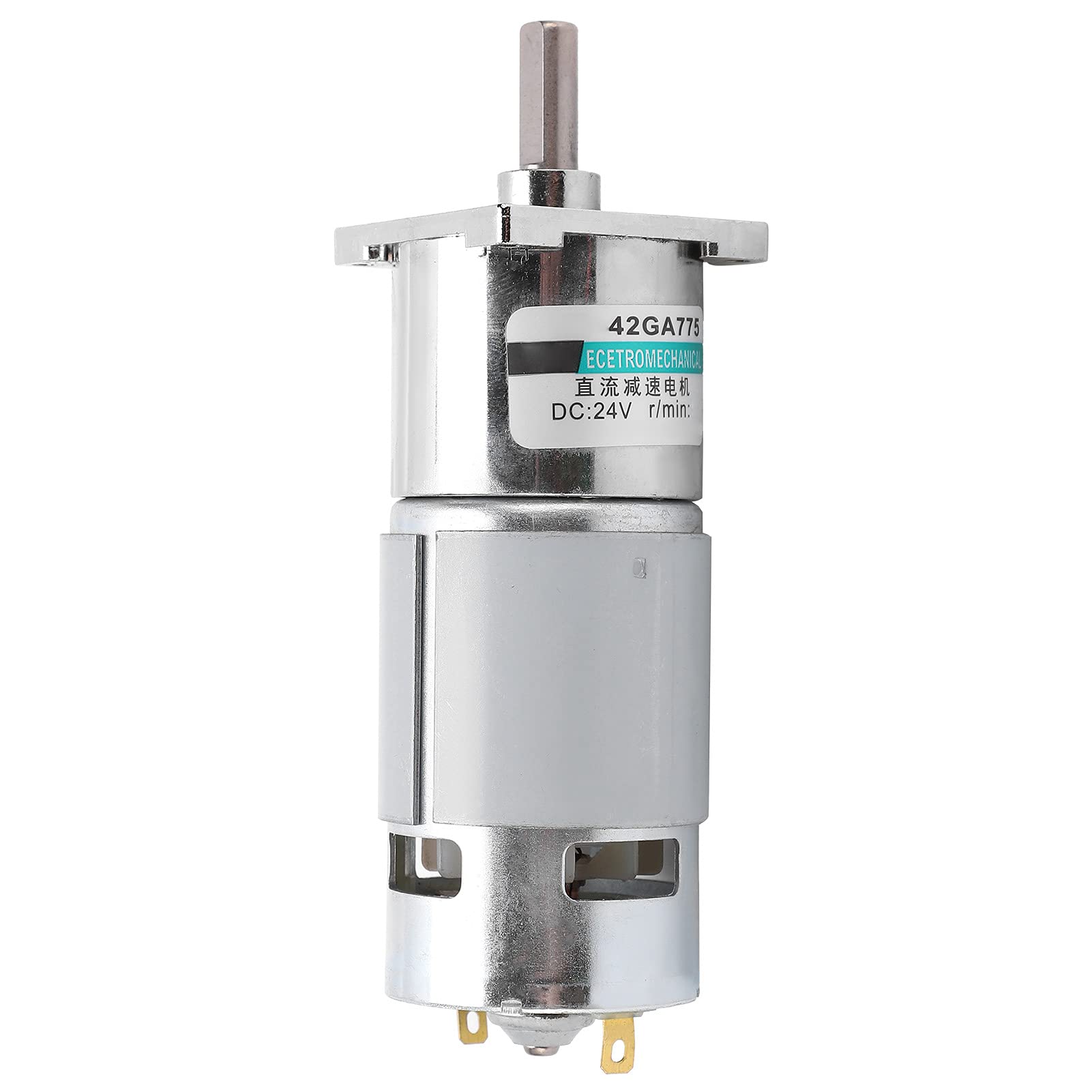 Motorreductor de corriente continua de baja velocidad 24 V XD - 42GA755, micromotor de imán permanente con engranajes totalmente metálicos, rotación reversible en sentido horario y (10 rpm/min)