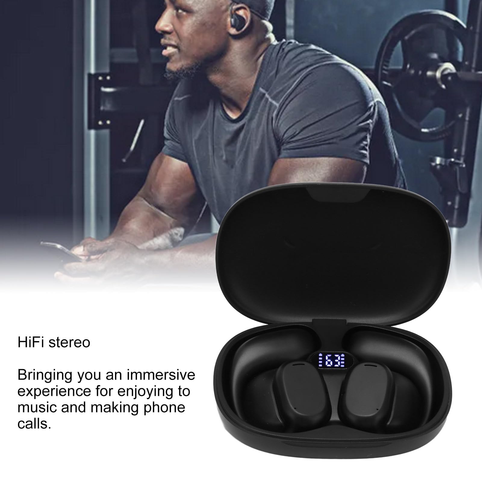 Ejoyous Language Translator Earbuds Bluetooth 5.3 Wireless 74 Languages 70 Accents Translation Headphones for Travel School Business Black - Image 4